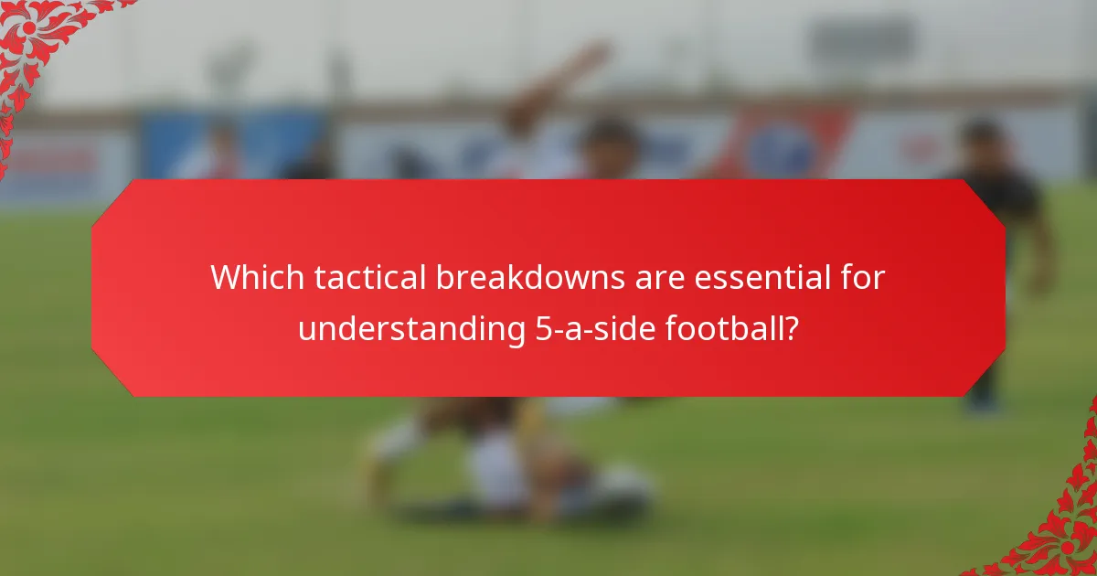 Which tactical breakdowns are essential for understanding 5-a-side football?